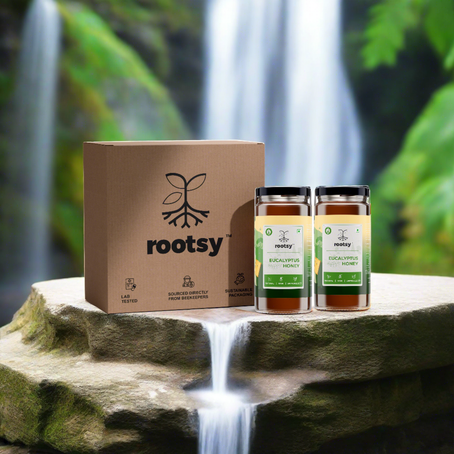 Rootsy Raw Eucalyptus Honey Duo (2 x 500g)