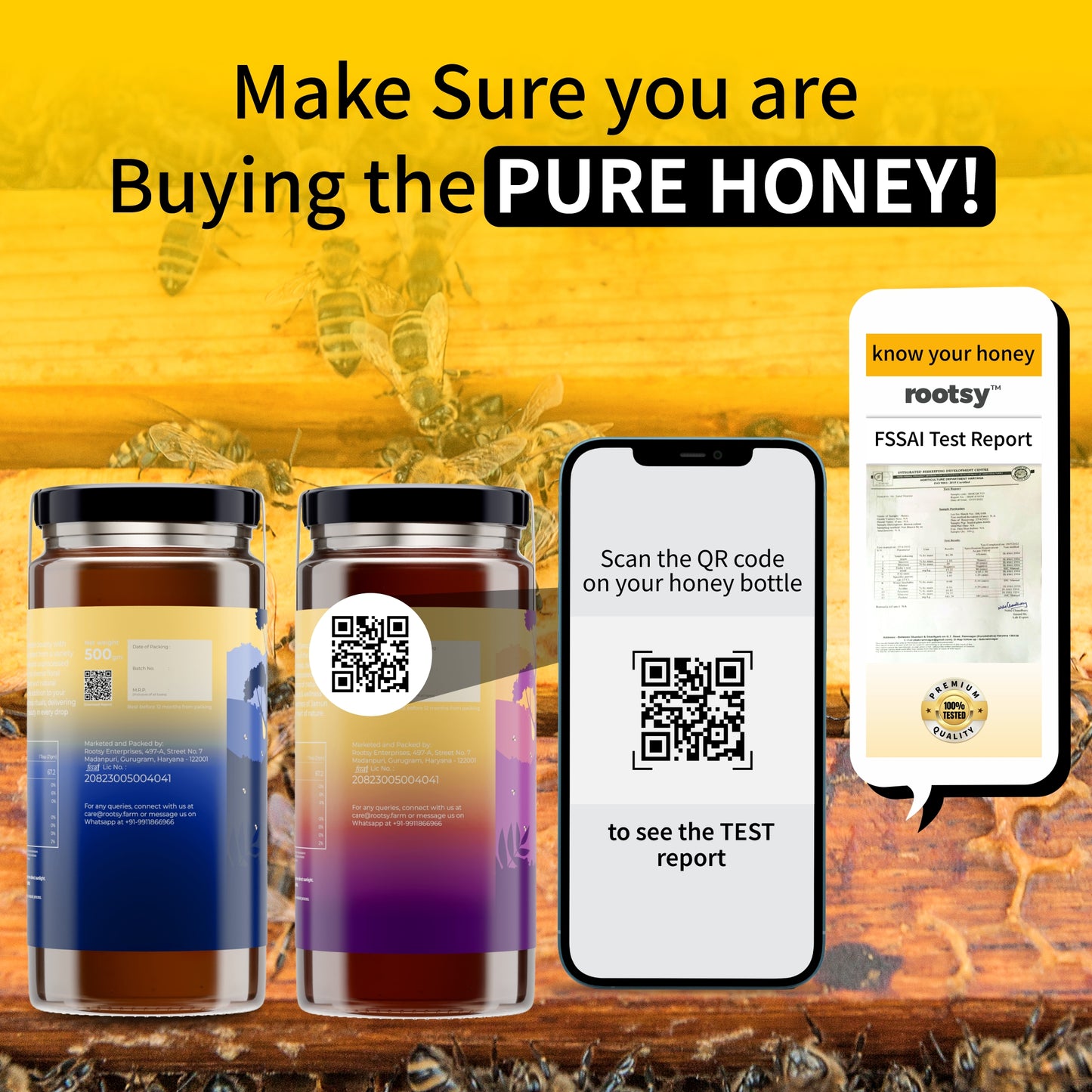 Rootsy Raw Jamun & Multiflora Honey Duo (2 x 500g)