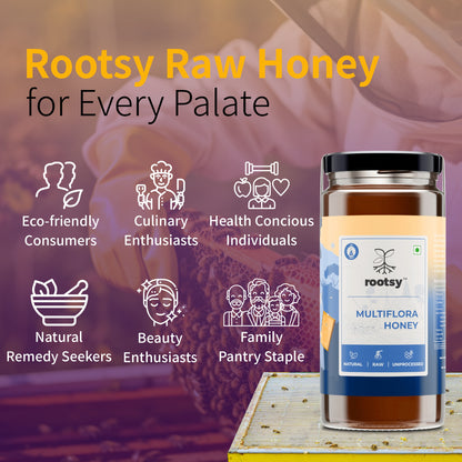 Rootsy Raw Honey Taster Set (4 x 125g)