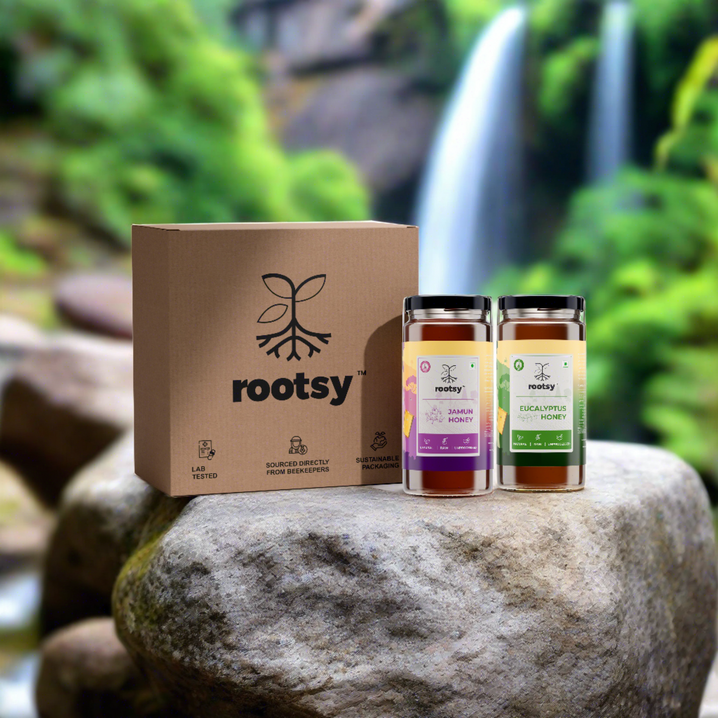 Rootsy Raw Eucalyptus & Jamun Honey Duo (2 x 500g)