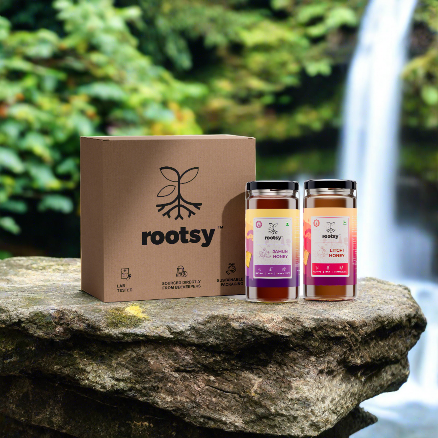 Rootsy Raw Jamun & Litchi Honey Duo (2 x 500g)