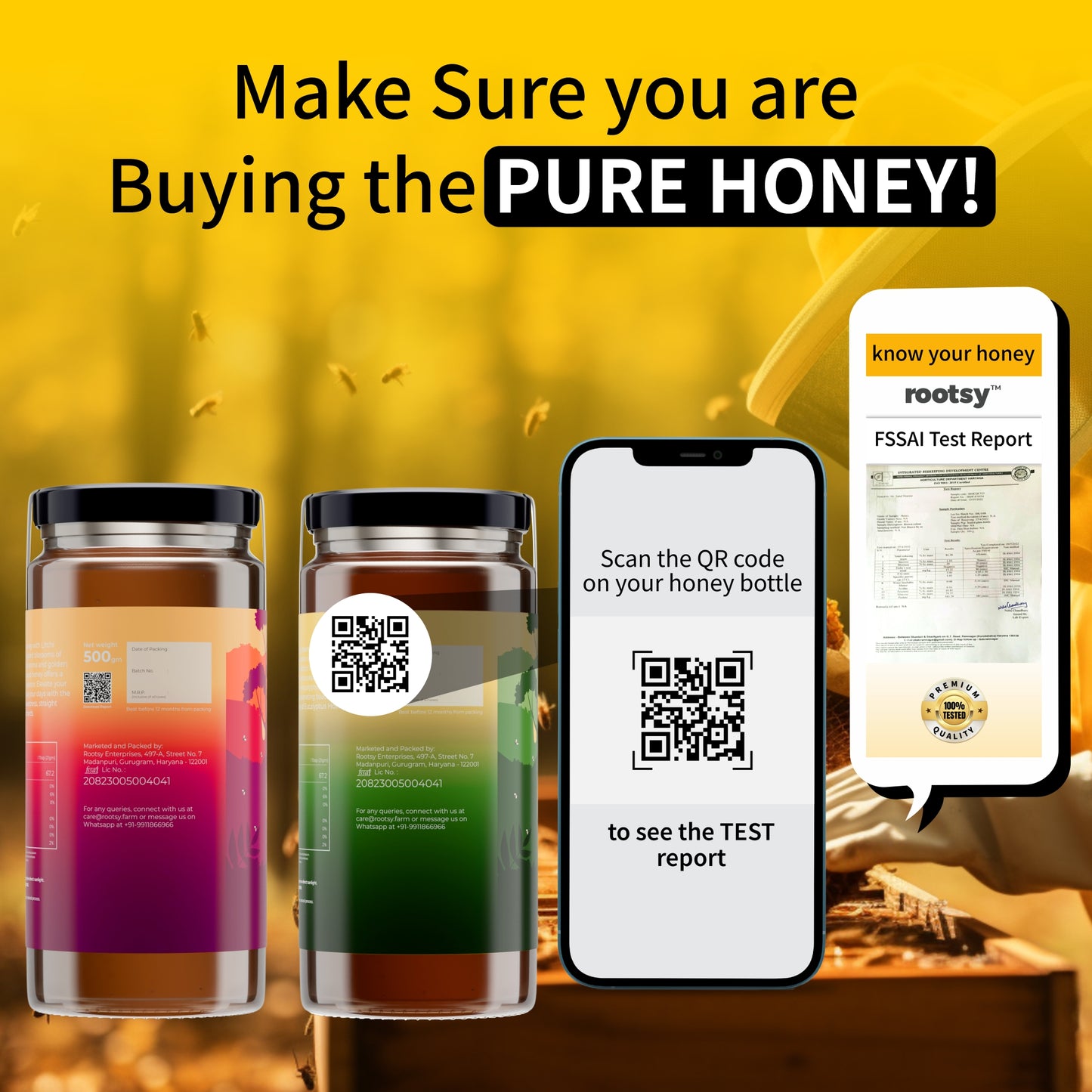 Rootsy Raw Eucalyptus & Litchi Honey Duo (2 x 500g)