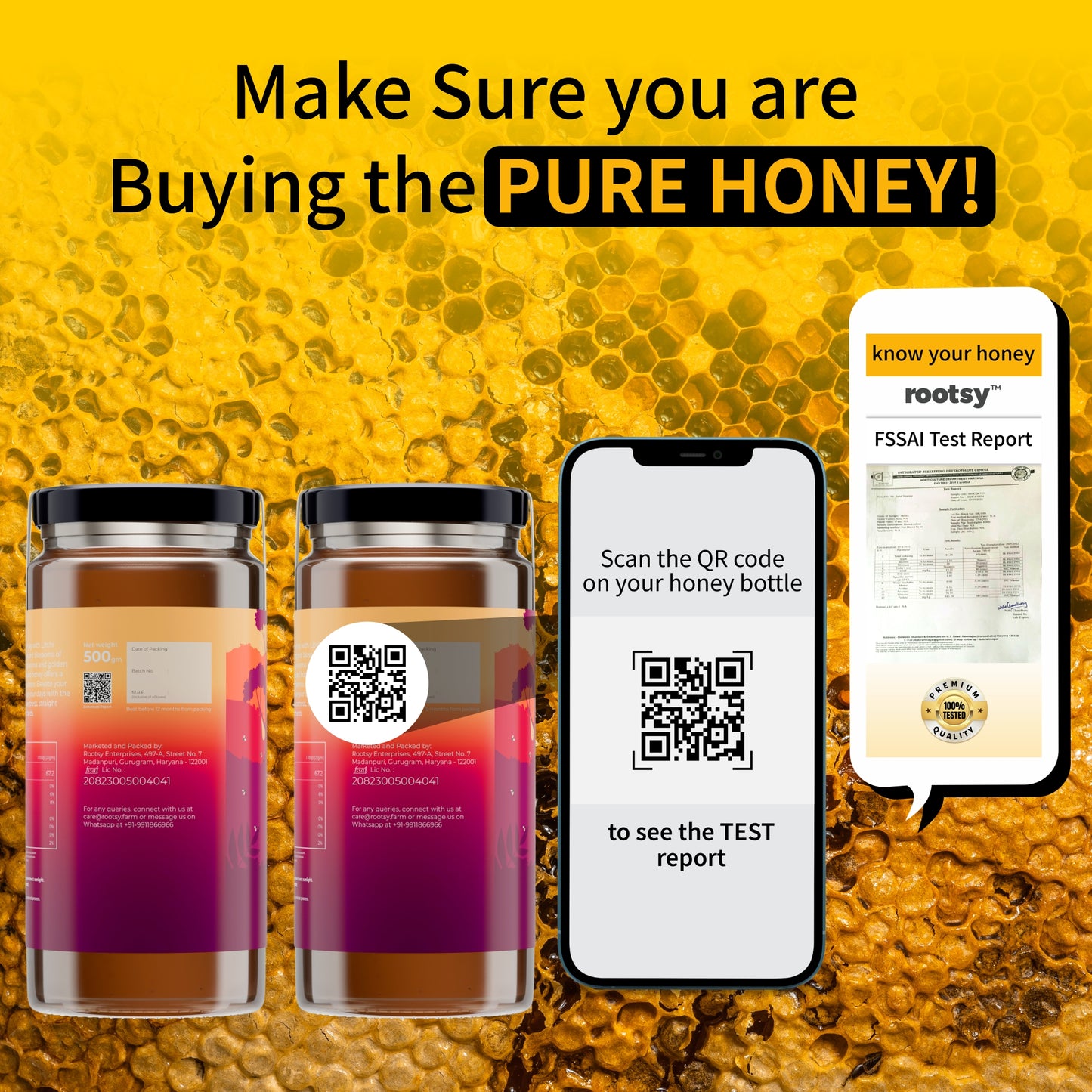 Rootsy Raw Litchi Honey Duo (2 x 500g)