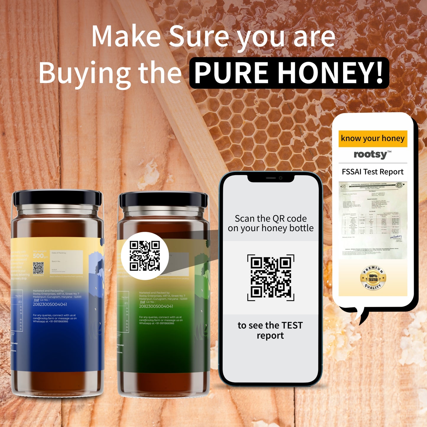 Rootsy Raw Eucalyptus & Multiflora Honey Duo (2 x 500g)